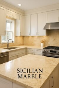 Sicilian Marble in Kitchen